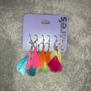 New feathered earrings